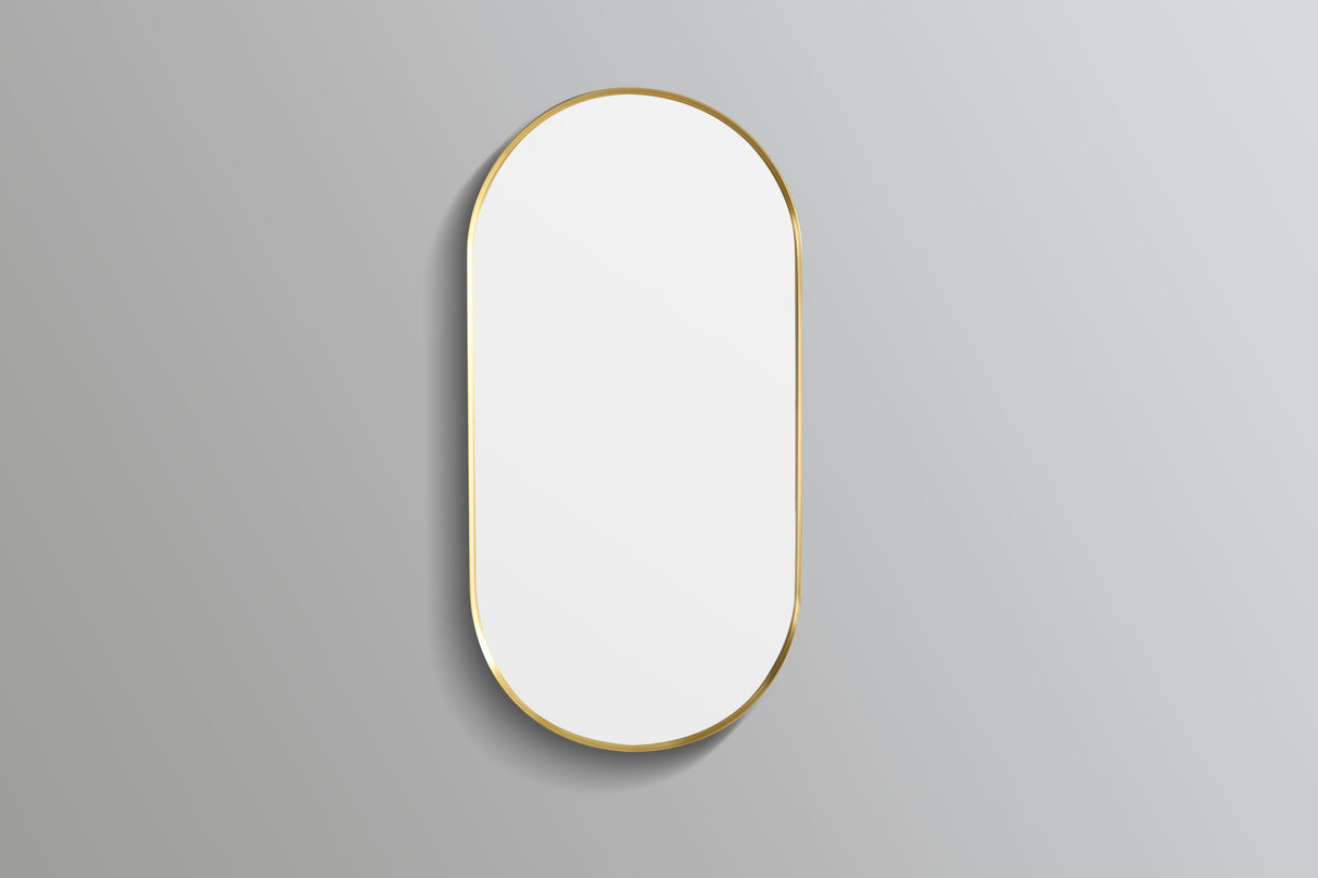 Oliva Oval Yellow Gold Frame Mirror KOV4590F-BG