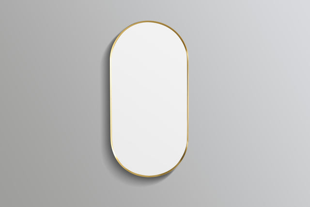 Oliva Oval Yellow Gold Frame Mirror KOV4590F-BG