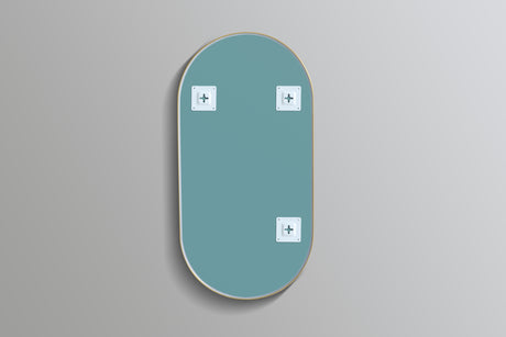 Oliva Oval Yellow Gold Frame Mirror KOV60100F-BG — detail 3