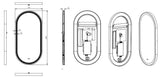 Lirra Iron Framed LED Mirror Electroplated 450/600mm LOFM4590/LOFM60100-MB/BG/BN/GM — detail 10