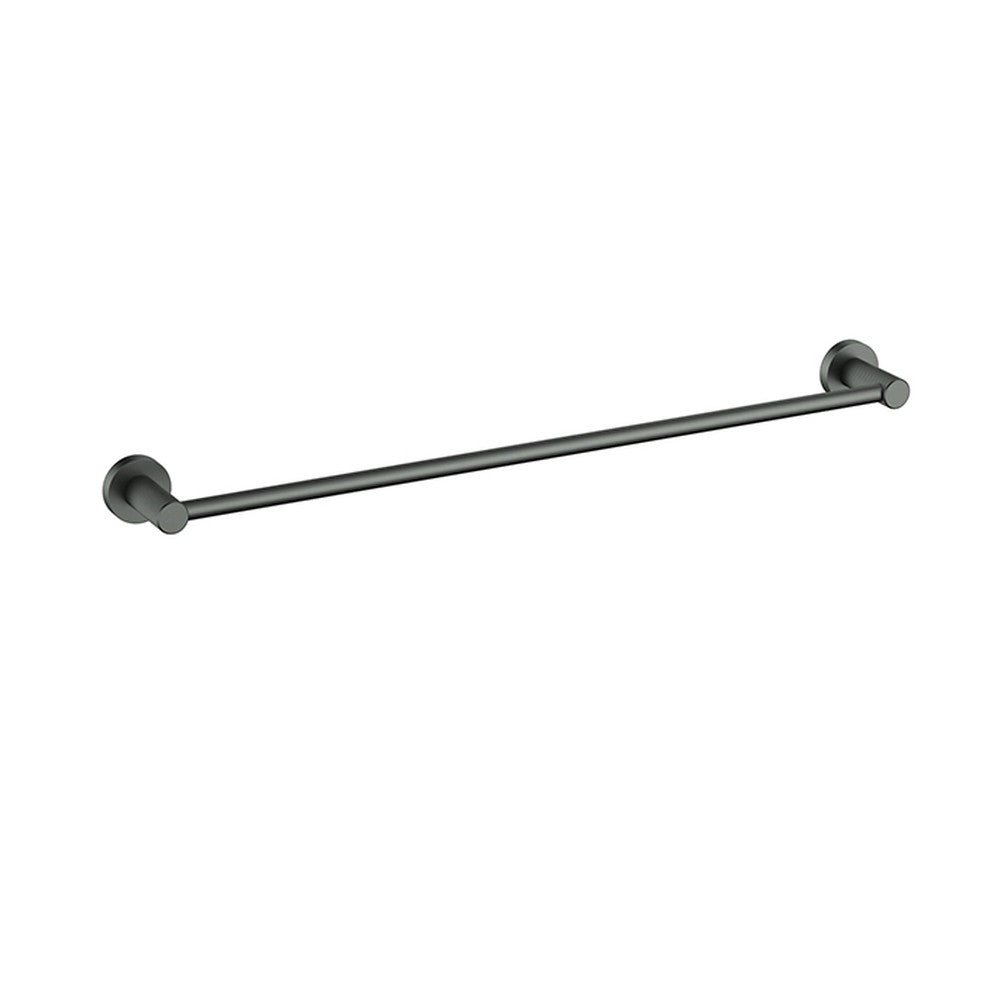 Linie  Single Towel Rail 600  mm In Gun Metal Gun Metal