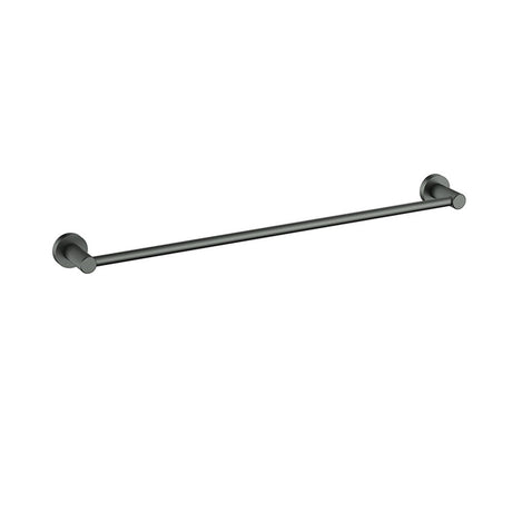 Linie  Single Towel Rail 800  mm In Gun Metal Gun Metal