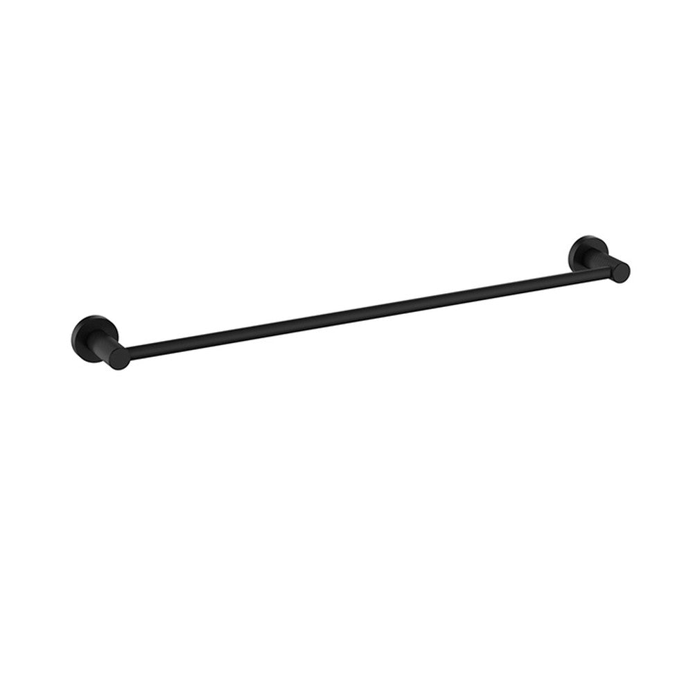 Linie  Single Towel Rail 800  mm In Matt Black Matt Black
