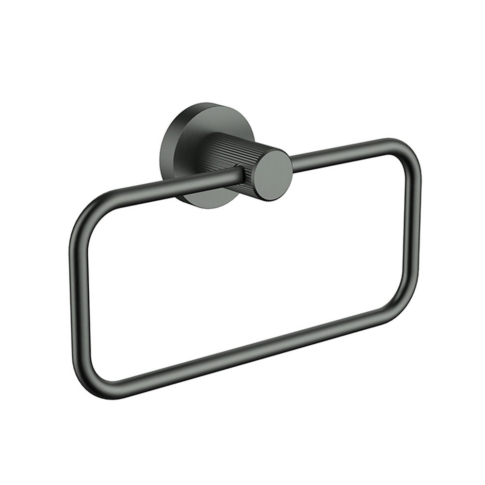 Linie Towel Ring In  Gun Metal Gun Metal
