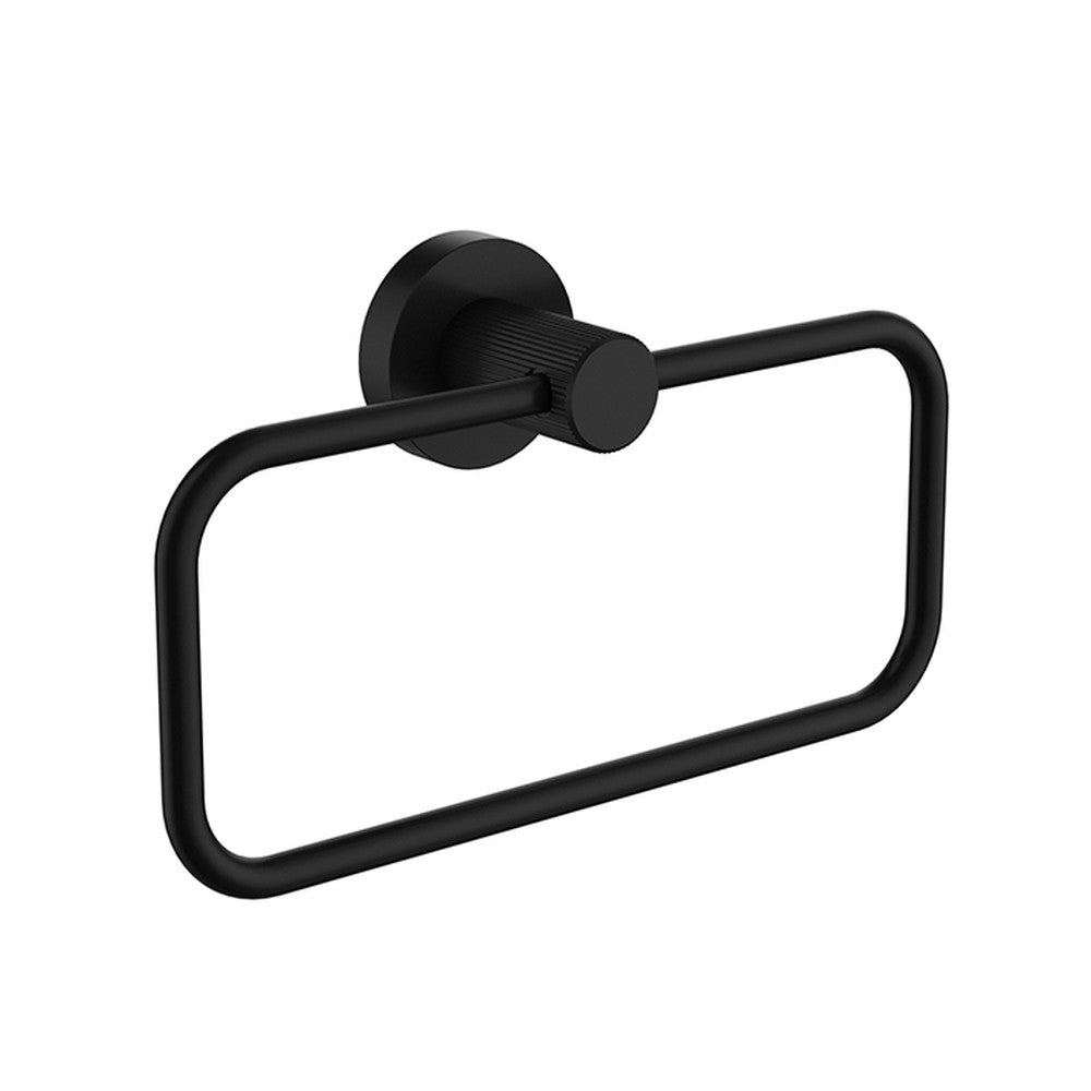 Linie Towel Ring In Matt Black Matt Black