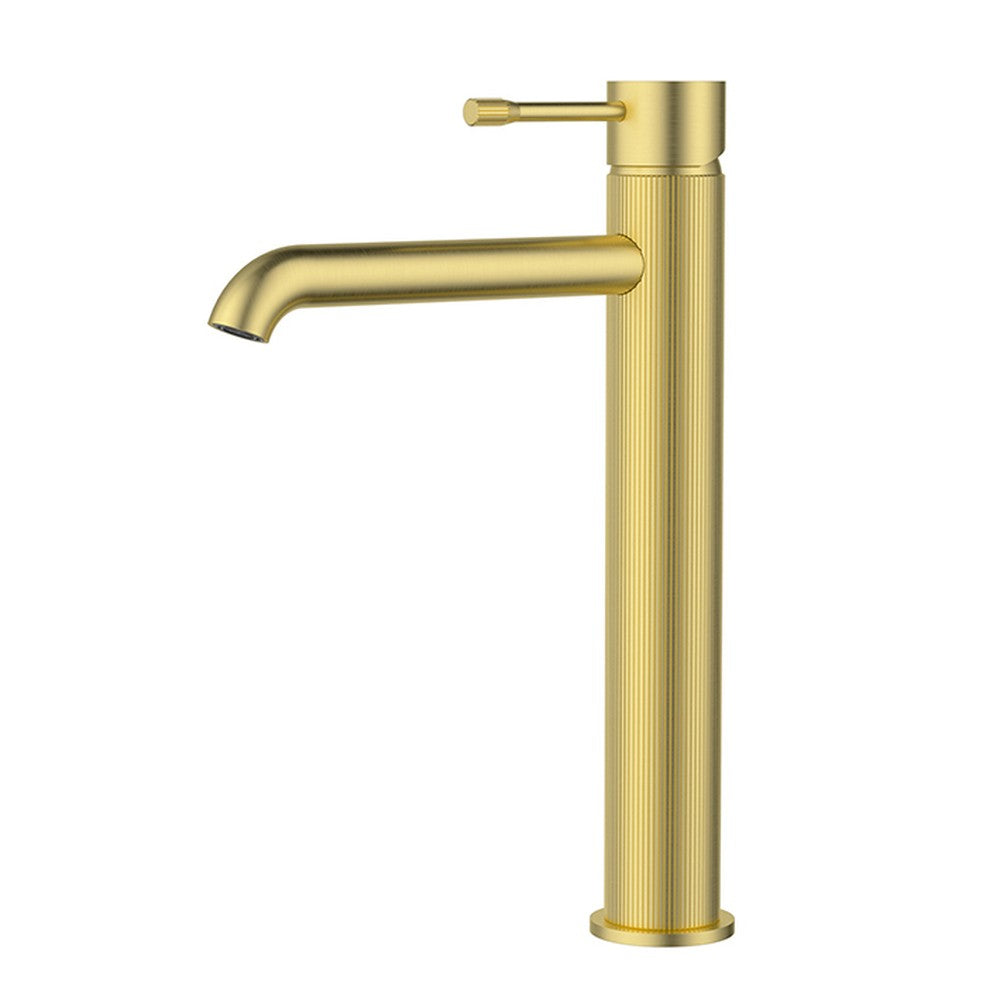 Linie Basin Mixer High Rise Brushed Gold Brushed Gold