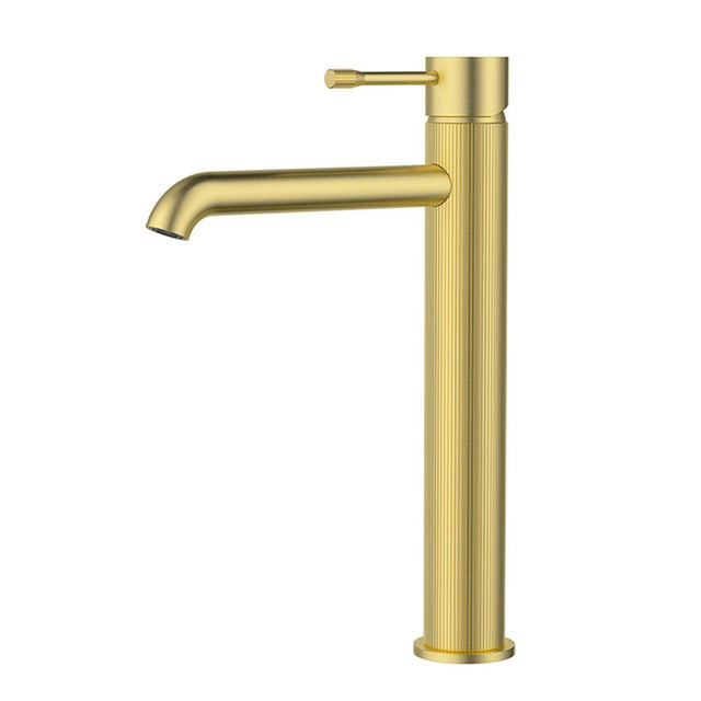 Linie Basin Mixer High Rise Brushed Gold Brushed Gold