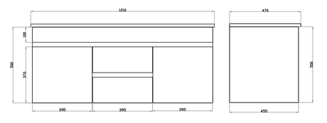 Polar Wall-Hung PVC Vanity P124DWH — detail 4
