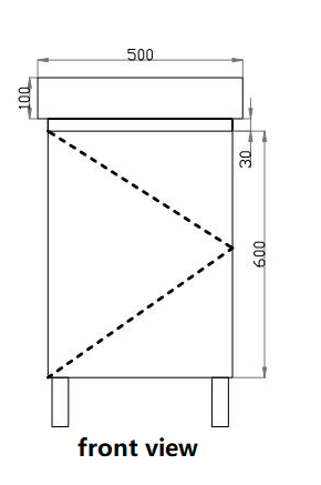 Polar Ensuite Free-Standing PVC Vanity P53LG-CT — detail 4