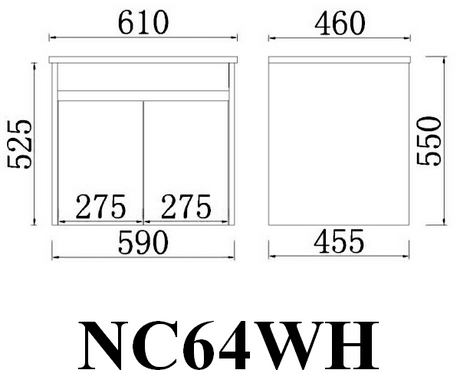 Nova Wall-Hung Plywood Vanity NC64WH — detail 2