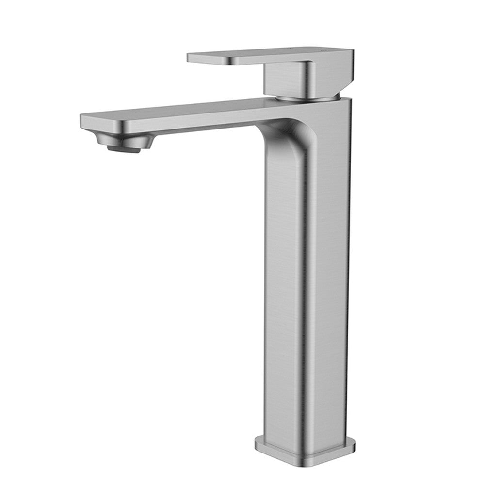 Nova Ii Highrise Basin Mixer Brushed Nickel Lead Free Brushed Nickel