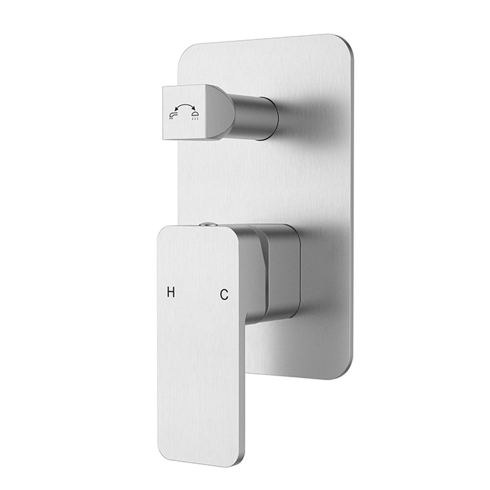 Nova Wall Mixer Diverter Brushed Nickel Brushed Nickel