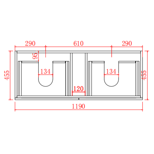 Stella Walnut Wall-Hung PVC Vanity WAL1220-WH (Double Bowl) — detail 4