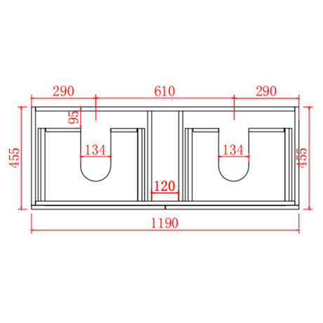 Stella Walnut Wall-Hung PVC Vanity WAL1220-WH (Double Bowl) — detail 4