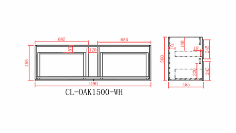 Stella Walnut Free-Standing PVC Vanity WAL1500-WH (Single Bowl) — detail 4