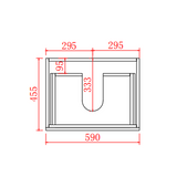 Stella Oak Wall-Hung PVC Vanity OAK600-WH-Cab — detail 3