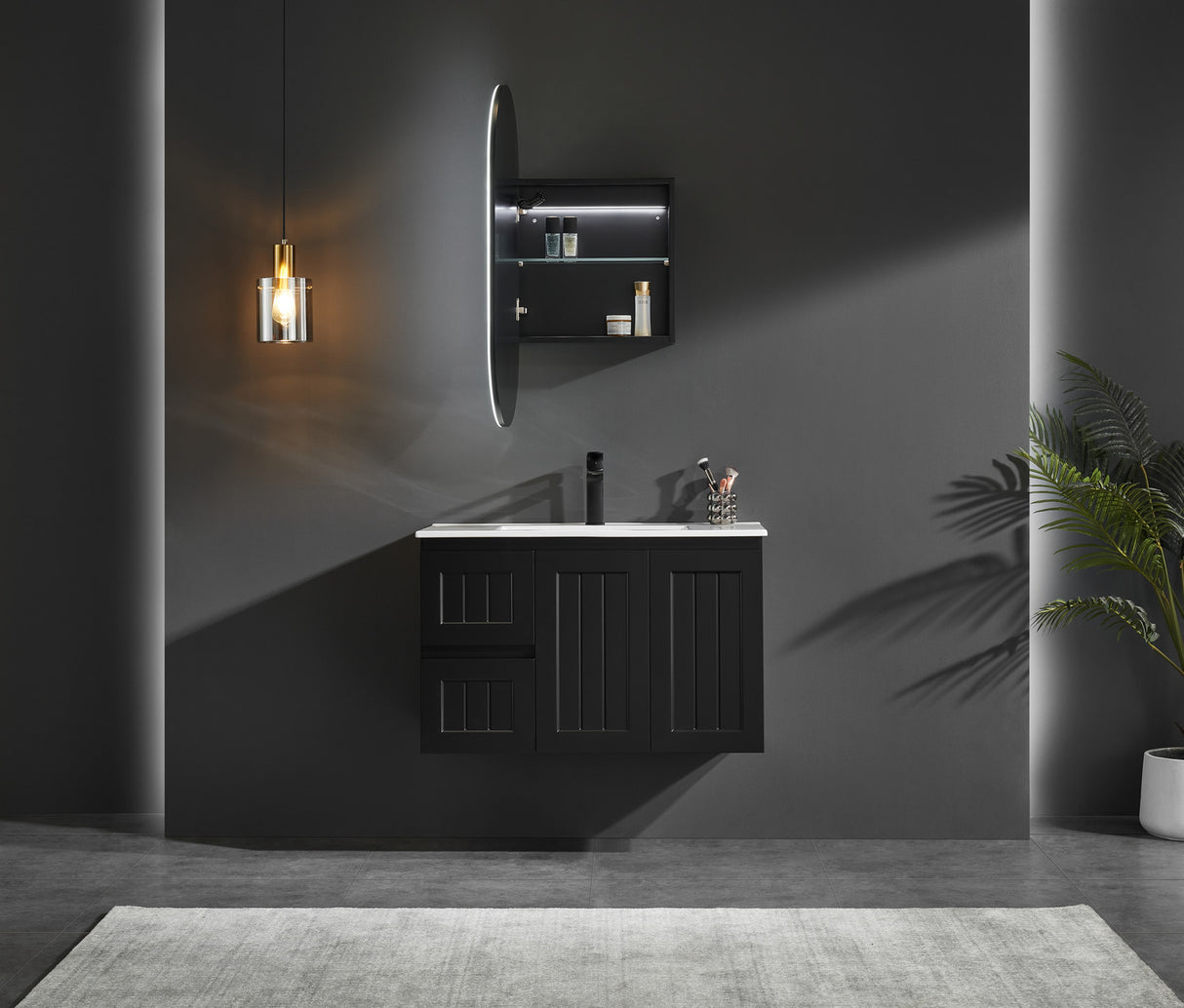 Olivia LED Mirror Cabinet OPLSV4590MB-LED — detail 3