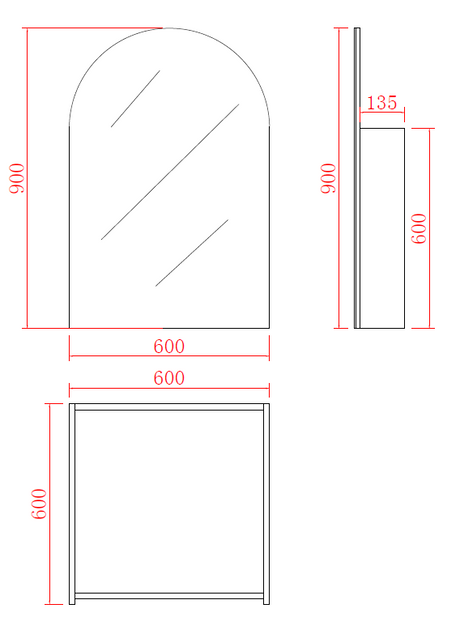 Olivia Mirror Cabinet OARSV6090-MB — detail 4