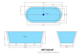 Ovia OBT1200 Freestanding Bathtub — detail 4
