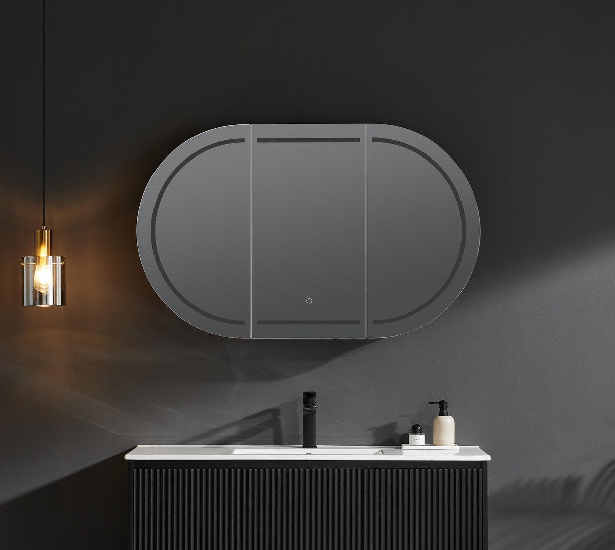 Olivia LED Mirror Cabinet OPLSV1275MB-LED — detail 2