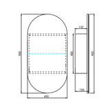 Lumero LED PVC Mirror Shaving Cabinet 450x900x155mm LOSV4590MW-LED/LOSV4590MB-LED — detail 9