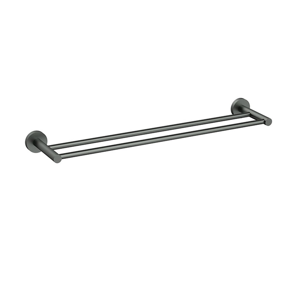 Otus Slimline SS304  Towel Rail Double Gunmetal 600mm Gun Metal