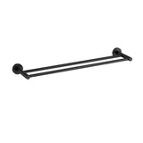 Otus Slimline SS304  Towel Rail Double Matt Black 600mm Matt Black