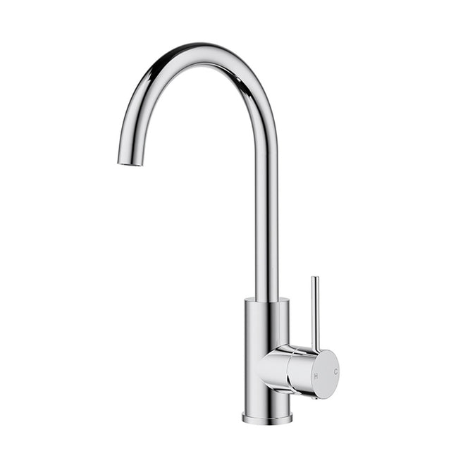 Otus Slimline SS304  Sink Mixer Gooseneck Chrome Chrome