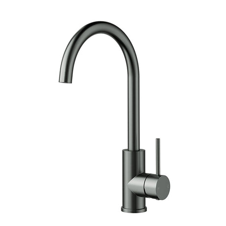 Otus Slimline SS304  Sink Mixer Gooseneck Gunmetal Gun Metal