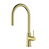 Otus Slimline ss Gooseneck Pull-Out Sink Mixer In Brushed Gold Brushed Gold