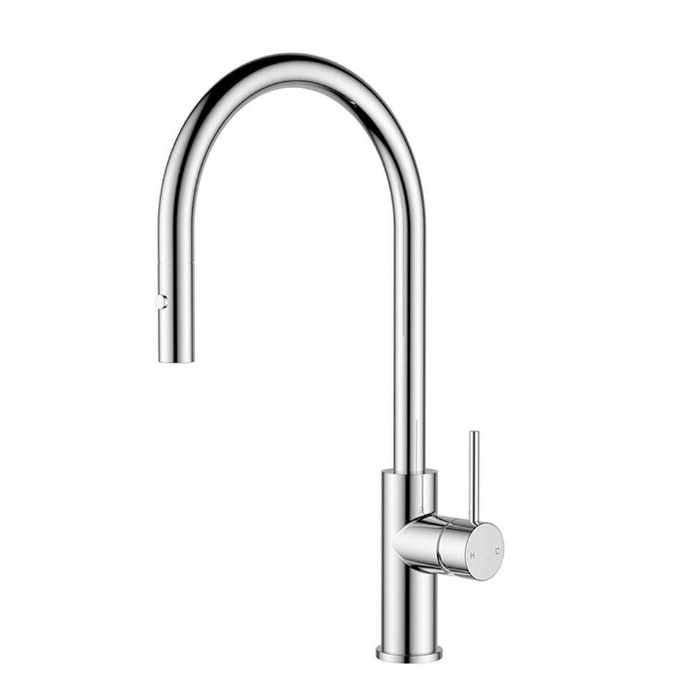 Otus Slimline ss Gooseneck  Pull-Out Sink Mixer In Chrome Chrome