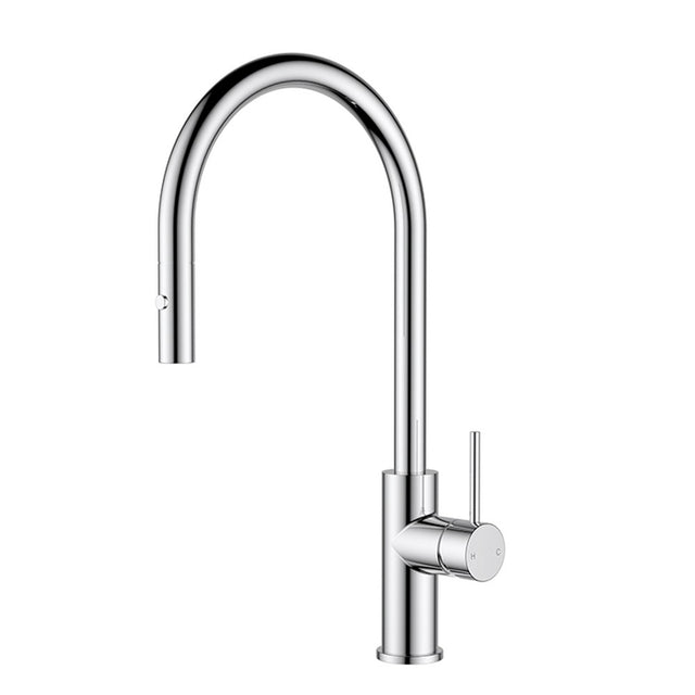 Otus Slimline ss Gooseneck  Pull-Out Sink Mixer In Chrome Chrome