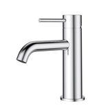 Otus Slimline SS304  Basin Mixer Curved Spout Chrome Chrome