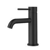 Otus Slimline SS304  Basin Mixer Curved Spout Matt Black Matt Black