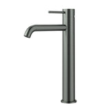 Otus Slimline SS304  Basin Mixer High Rise Curved Spout Gunmetal Gun Metal
