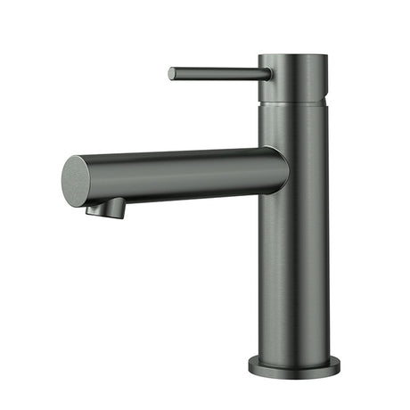 Otus Slimline SS304  Basin Mixer Straight Spout Gunmetal Gun Metal