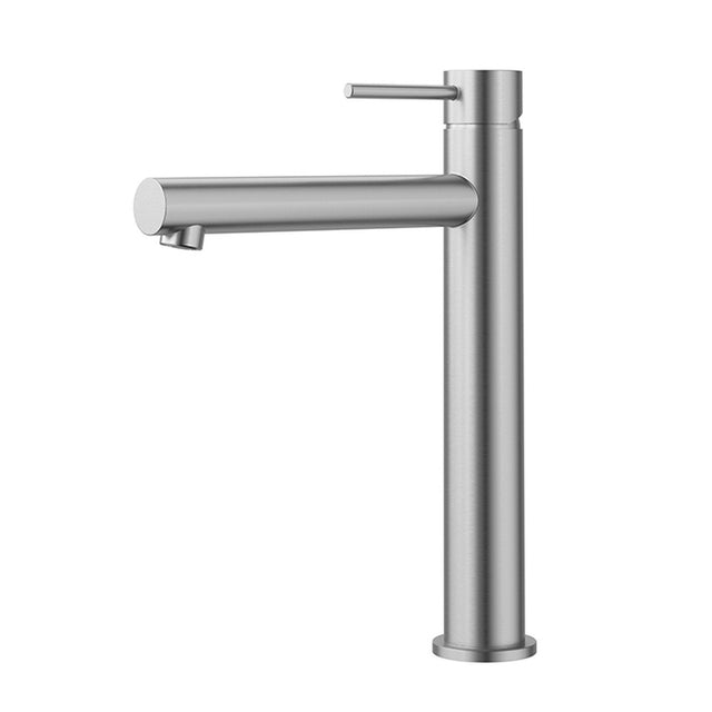 Otus Slimline SS304  Basin Mixer High Rise Straight Spout Stainless Steel Stainless Steel