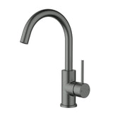 Otus Slimline SS304  Basin Mixer Gooseneck Gunmetal Gun Metal
