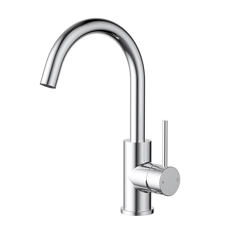 Otus Slimline SS304  Basin Mixer Gooseneck Stainless Steel Stainless Steel
