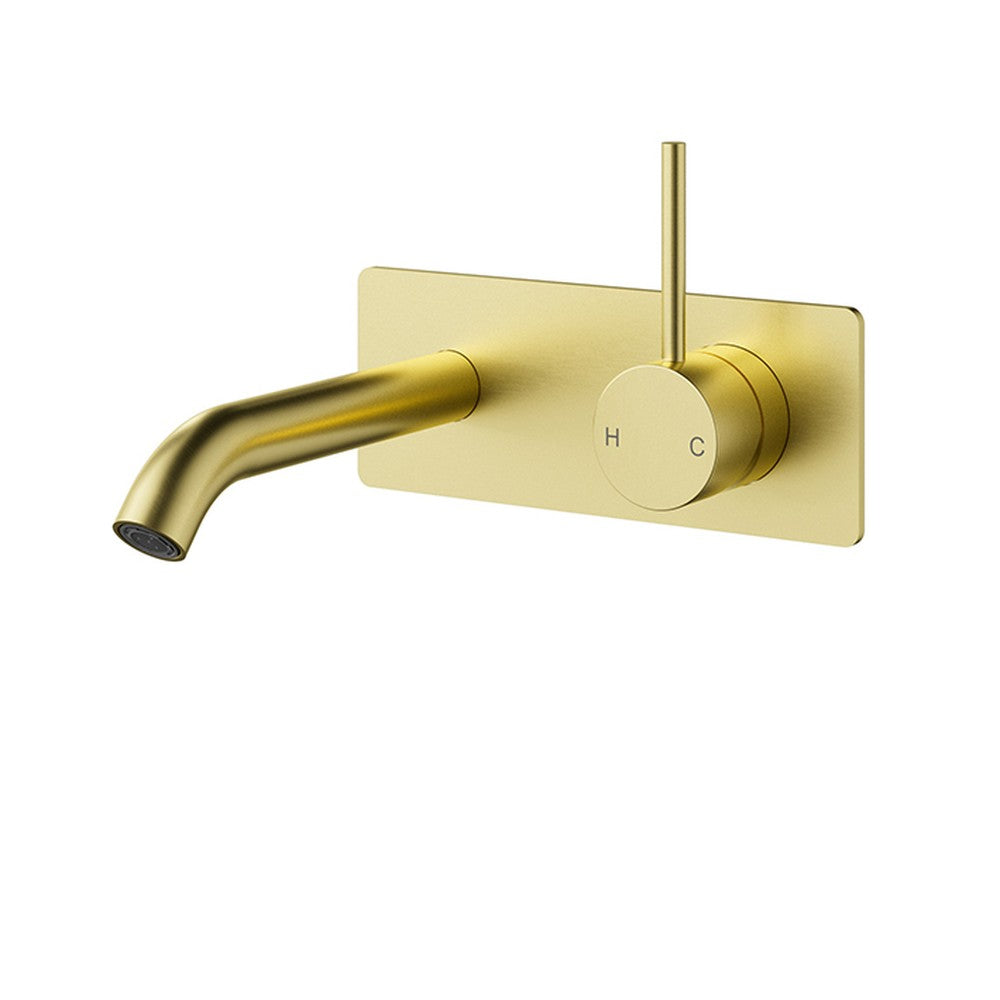 Otus Slimline SS304  Wall Basin Mixer Trim Kit Brushed Gold Brushed Gold