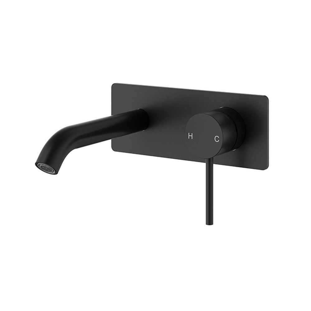 Otus Slimline SS304  Wall Basin Mixer Trim Kit Matt Black Matt Black