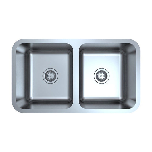 Otus Double Bowl Undermount Sink 794X457X229 Chrome