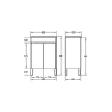 Polar Ensuite Free-Standing PVC Vanity P63LG — detail 4