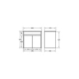 Polar Ensuite Wall-Hung PVC Vanity P63WH — detail 4