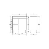 Polar Ensuite Free-Standing PVC Vanity P73LLG — detail 4