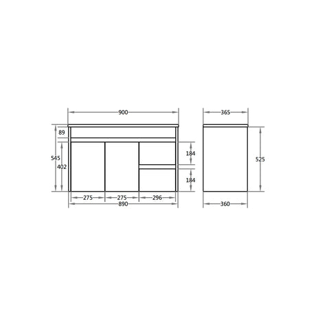 Polar Wall-Hung PVC Vanity P93RWH — detail 4