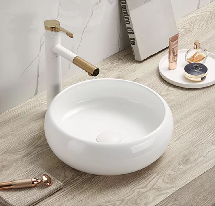 PA3612 Gloss White Ceramic Basin(Round: 360*360*120mm)