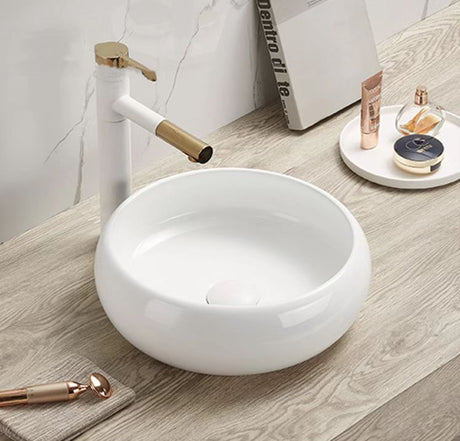 PA3612 Gloss White Ceramic Basin(Round: 360*360*120mm)