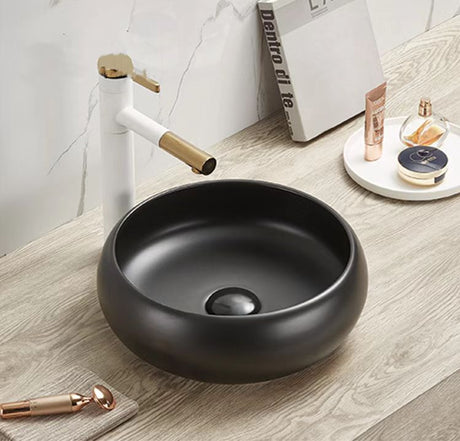PA3612MB Matte Black Ceramic Basin(Round: 360*360*120mm)