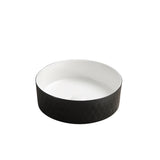Matt Black and White Fine Ceramic Basin 3636BW